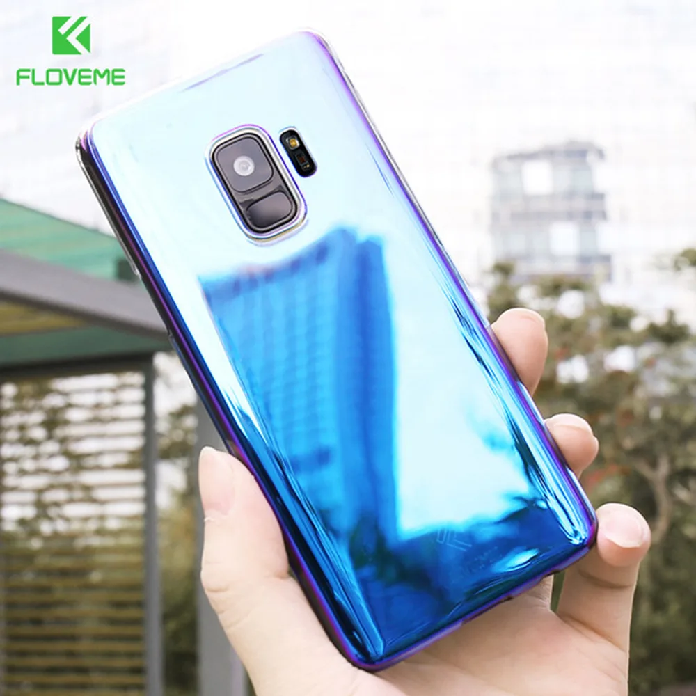 FLOVEME Blue Ray Case For Samsung S8 S9 Plus Back Cases Cover Note 8 S6 S7 Edge A3 A5 Luxury Gradient Color Capinhas |
