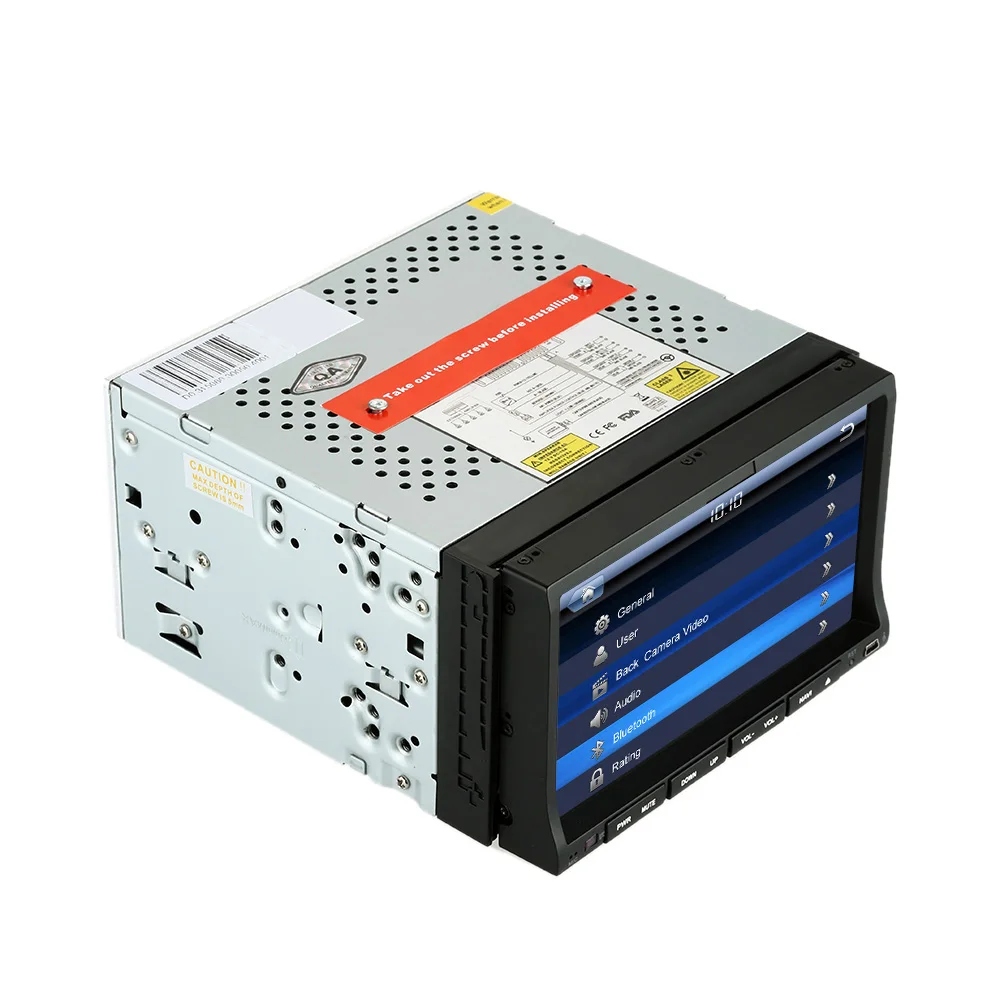 Автомагнитола 2 Din с сенсорным экраном 7 дюймов DVD плеер поддержкой Bluetooth FM AM CD MP3 WMA