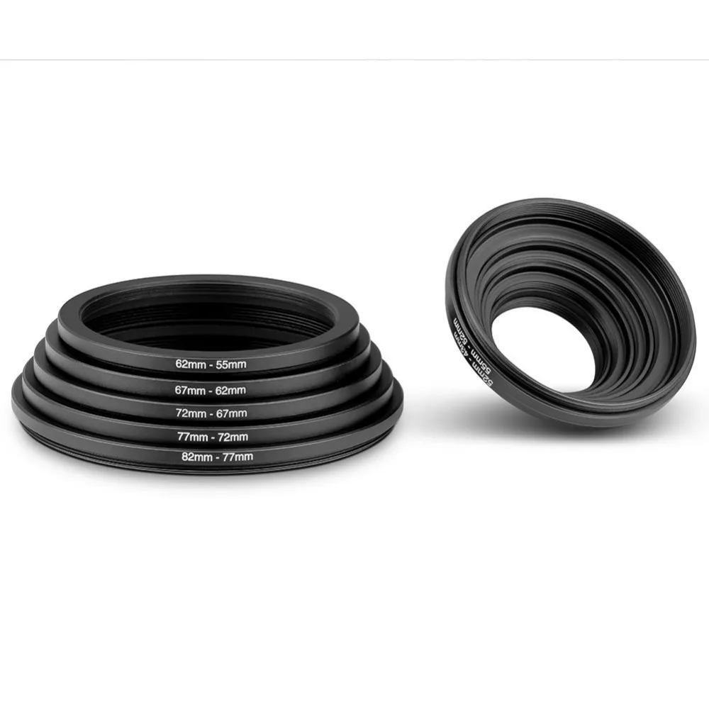 Neewer 10 шт. анодированный черный металлический набор переходных колец|adapter ring|ring