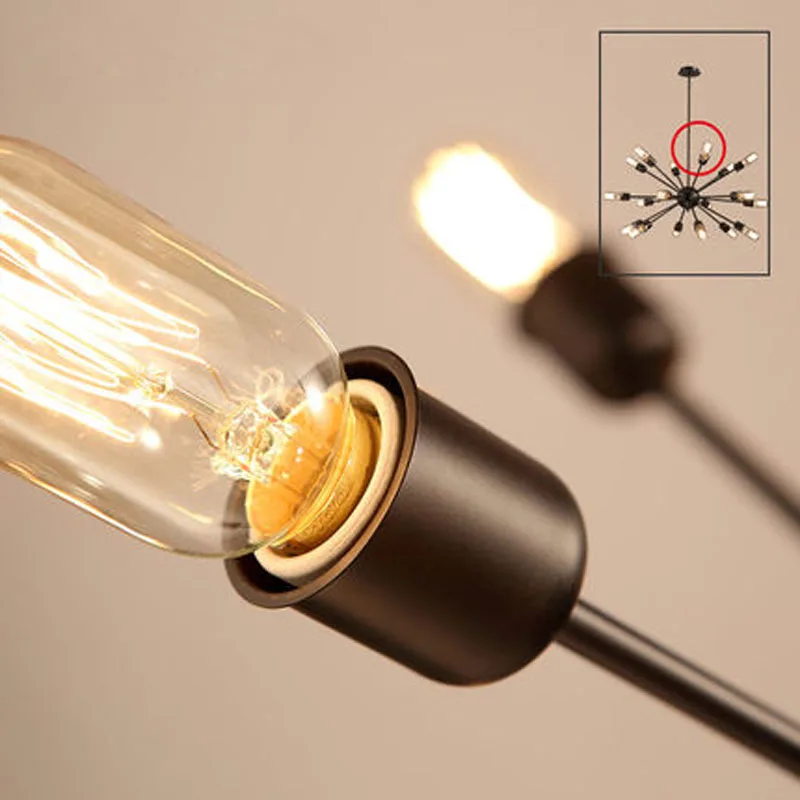 Современная Скандинавская промышленная люстра Эдисона винтажная Подвесная