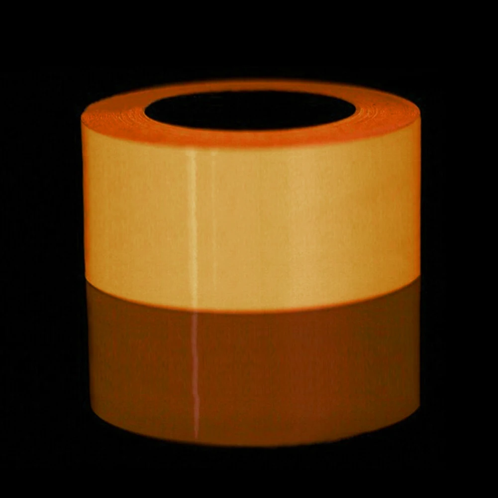 5cm orange 1,5/2/3/4/5 см* 1 м 3 цвета ПВХ светящаяся лента самоклеящаяся лента Ночное видение светятся в темноте безопасности Предупреждение безопасности этапа домашнего декора - Цвет: 5cm orange