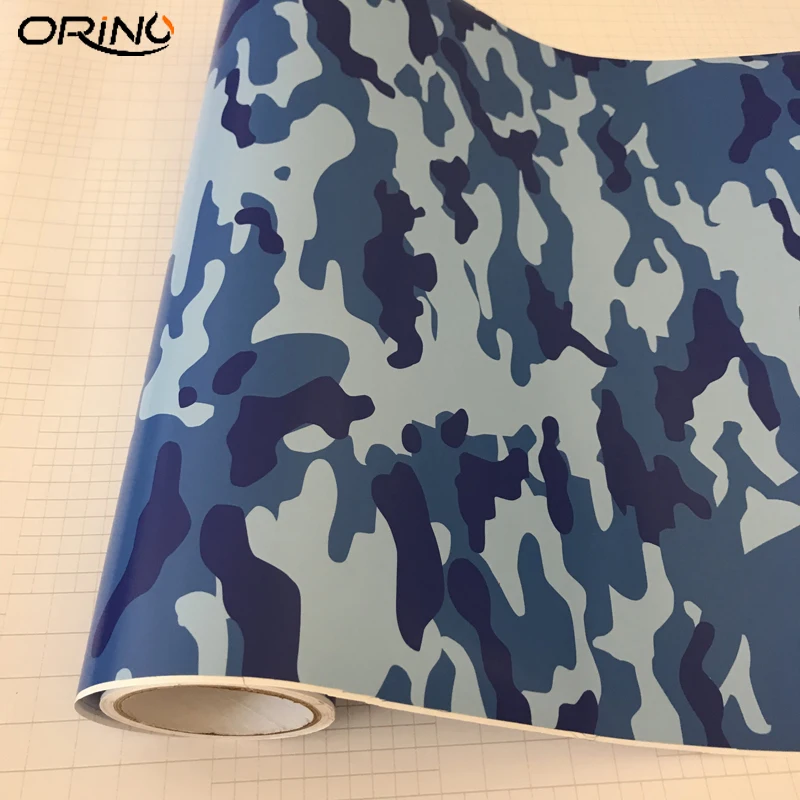 50x200/300/500 CM Snow Blue Camouflage Vinyl Film Air Bubble Adhesive Motorbike Car Sticker Decal For Roof Hood Wrap Foil | Автомобили и