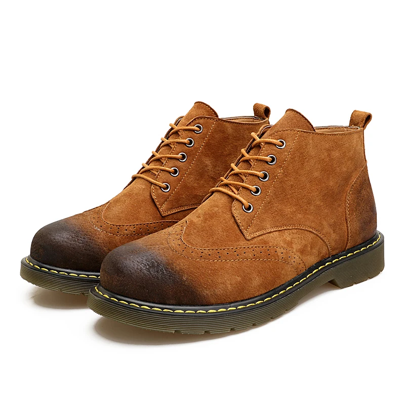 2019 повседневные кожаные ботинки мужские осенне-зимние ботильоны модные