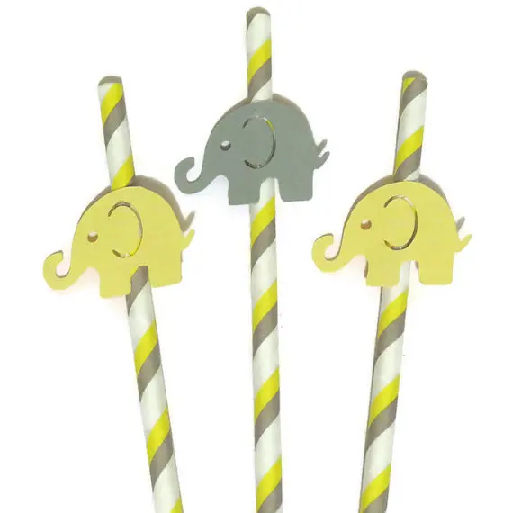 

elephant Party Straws - party wedding, engagement, kids birthday, baby bridal shower straw