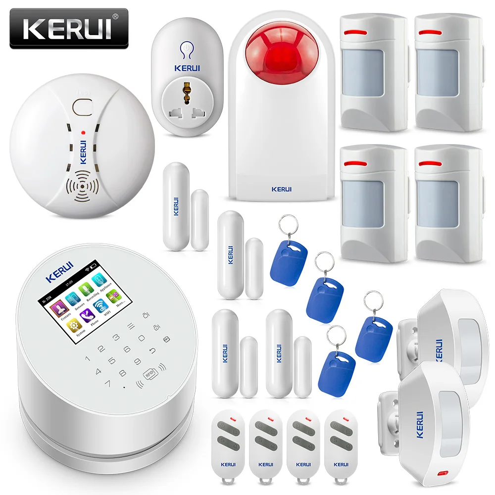 Оригинальная система охранной сигнализации KERUI W2 Wi Fi GSM PSTN умный дом