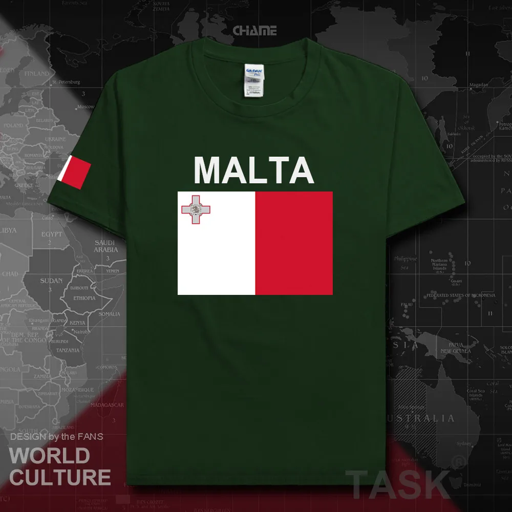 Malta Maltese MLT Мужская футболка 2018 Трикотажная хлопковая Футболка в стиле хип хоп