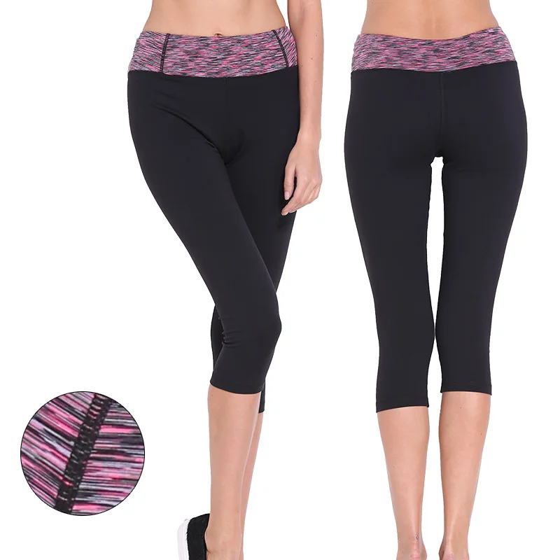 Женские эластичные леггинсы для бодибилдинга с эластичным поясом