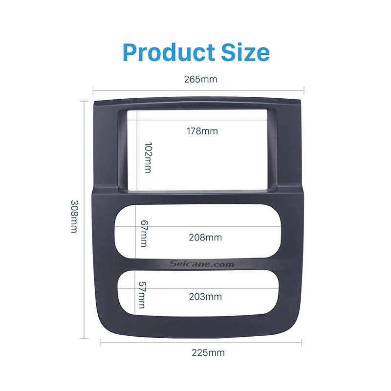 Seicane OEM 2din автомобильный gps Радио Рамка для приборной доски для 2002-2005 Dodge Ram 1500 2500 3500 черный установка приборной панели комплект без зазора