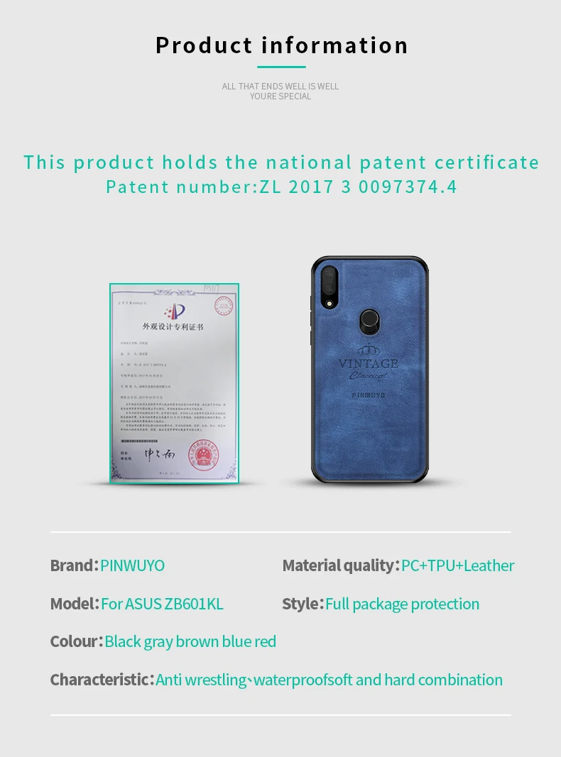 Чехол PINWUYO для ASUS Zenfone Max Pro M1 ZB601KL ZB602KL, задняя крышка, TPU+ PC оболочка для ASUS ZB601KL, чехол для телефона