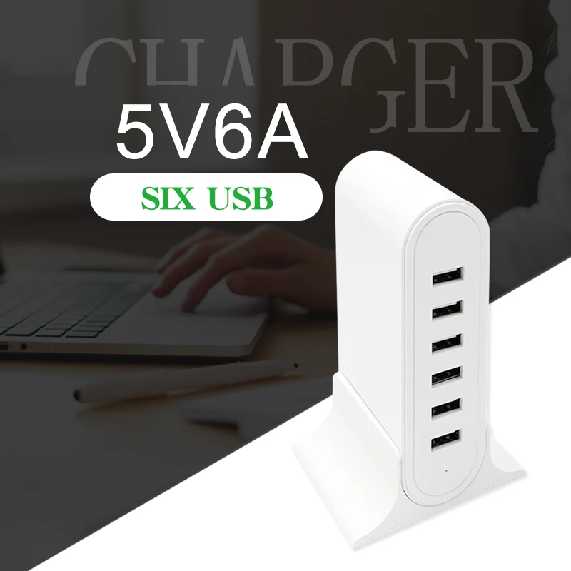6USB Chargers 5V6A Mobile Phone Charging Socket Travel Wall Power Adapter Universal 6Ports EU UK US AU To usb Conversion socket | Мобильные