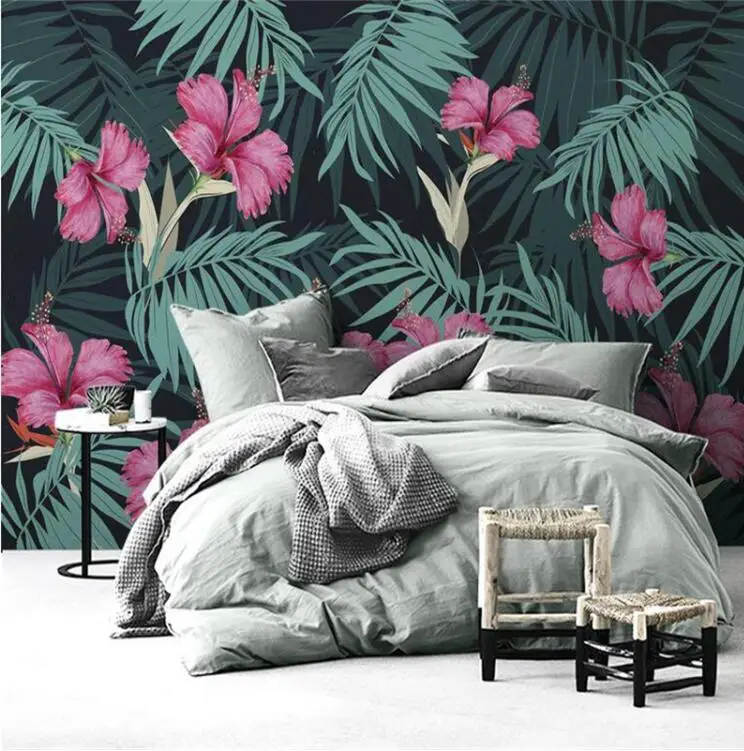 Обои пальмовых листьев 3d цветок обои тропических растений фотообои ТВ фон