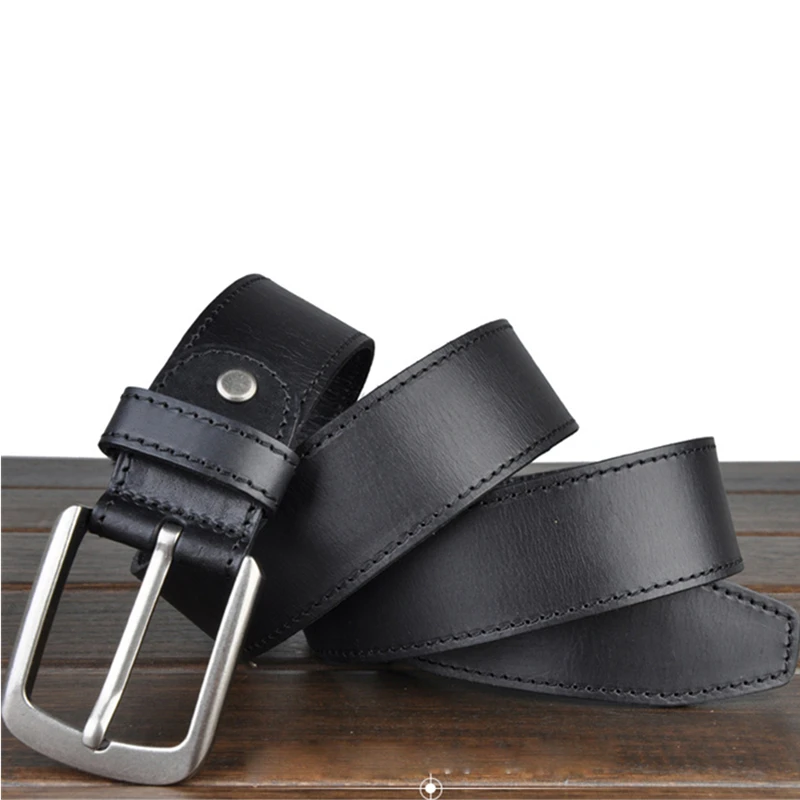 Ремень мужской из натуральной воловьей кожи в ковбойском стиле|jeans belt men|leather belts for
