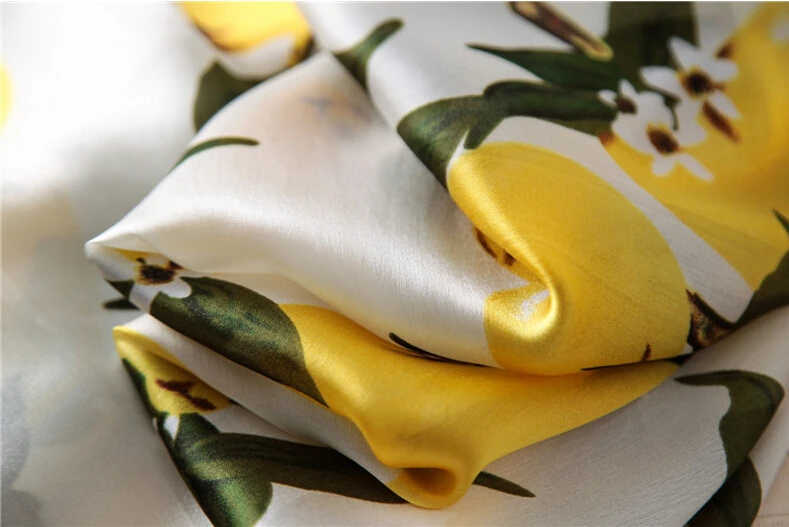 2018 летний шарф лимонного цвета люксовый бренд женские милые негабаритные шарфы