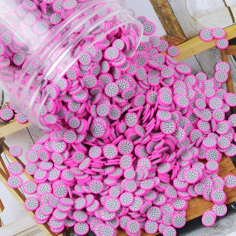 16 17 видов стилей Fimo тростниковые ломтики 1000 шт 3D фрукты фимо-трости Полимерная глина наклейки для ногтей советы Ломтики украшения - Цвет: 16