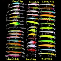 43pcsset fishing lures mixed 6 different style minnow artificial high quality fishing tackle