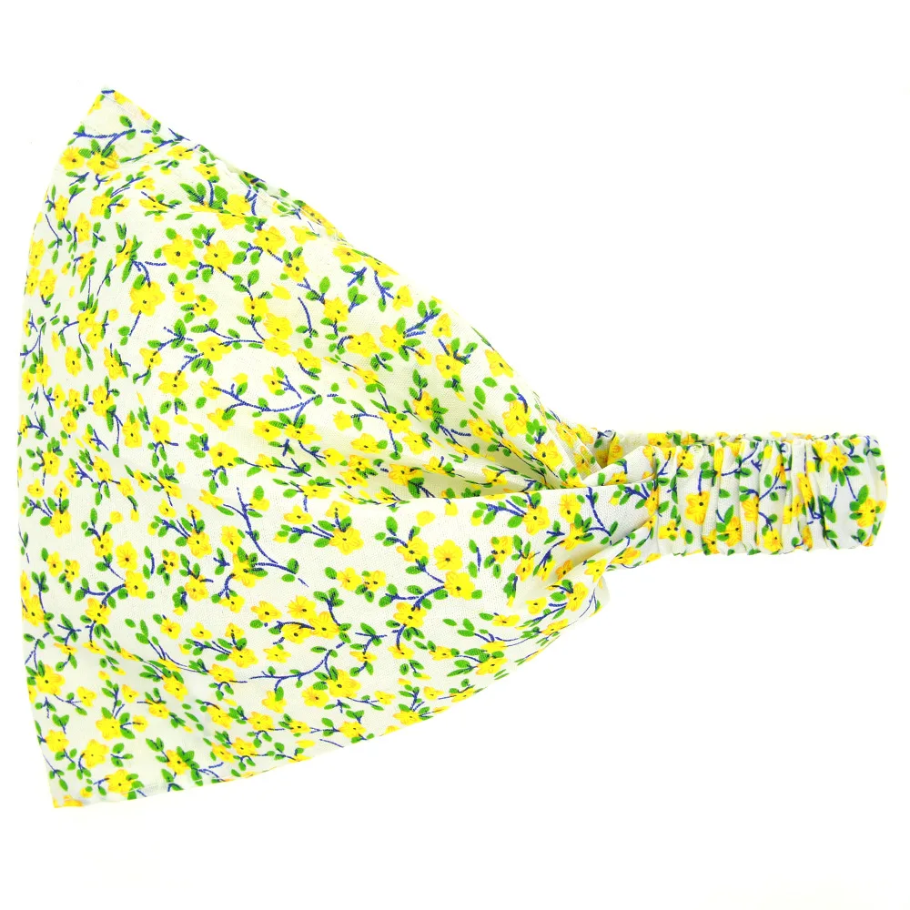 2016 корейские повязки на голову с цветочным принтом для новорожденных Детский