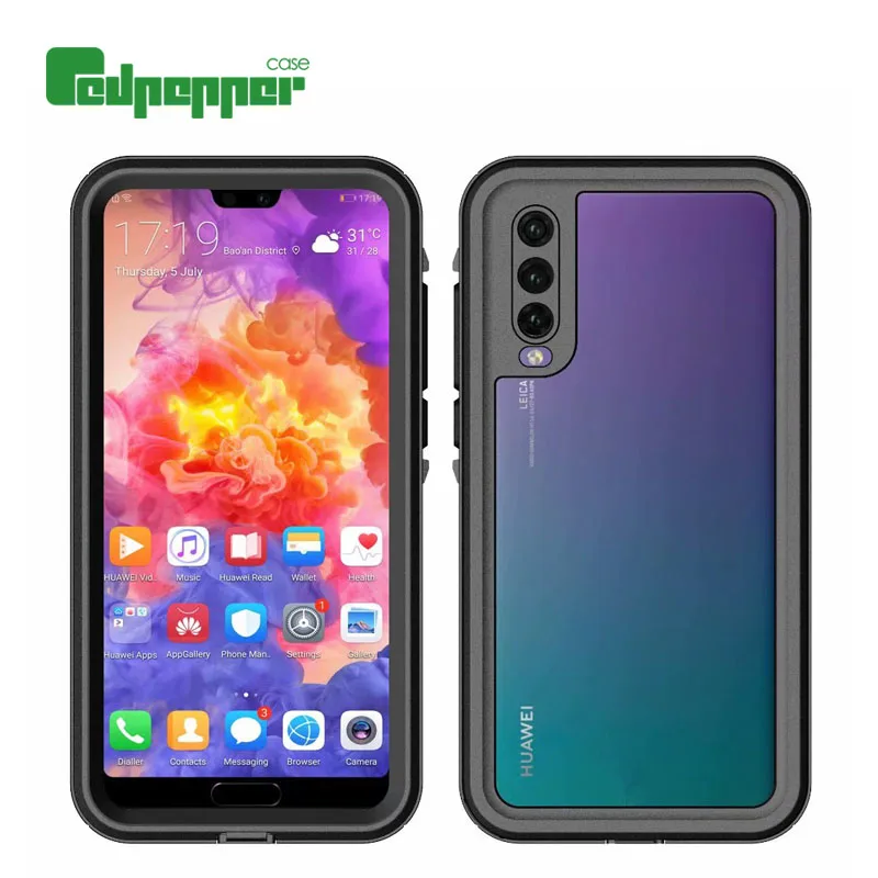 

100% 2 meters Depth Waterproof Case For Huawei P20 P20 Pro Outdoor Seal Diving Extreme Shockproof Dustproof Luxury Cover Cases