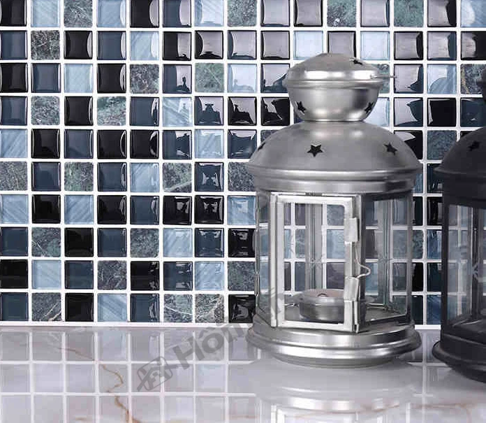 Бесплатная экспресс-доставка! Темно-синяя мозаичная плитка из хрустального