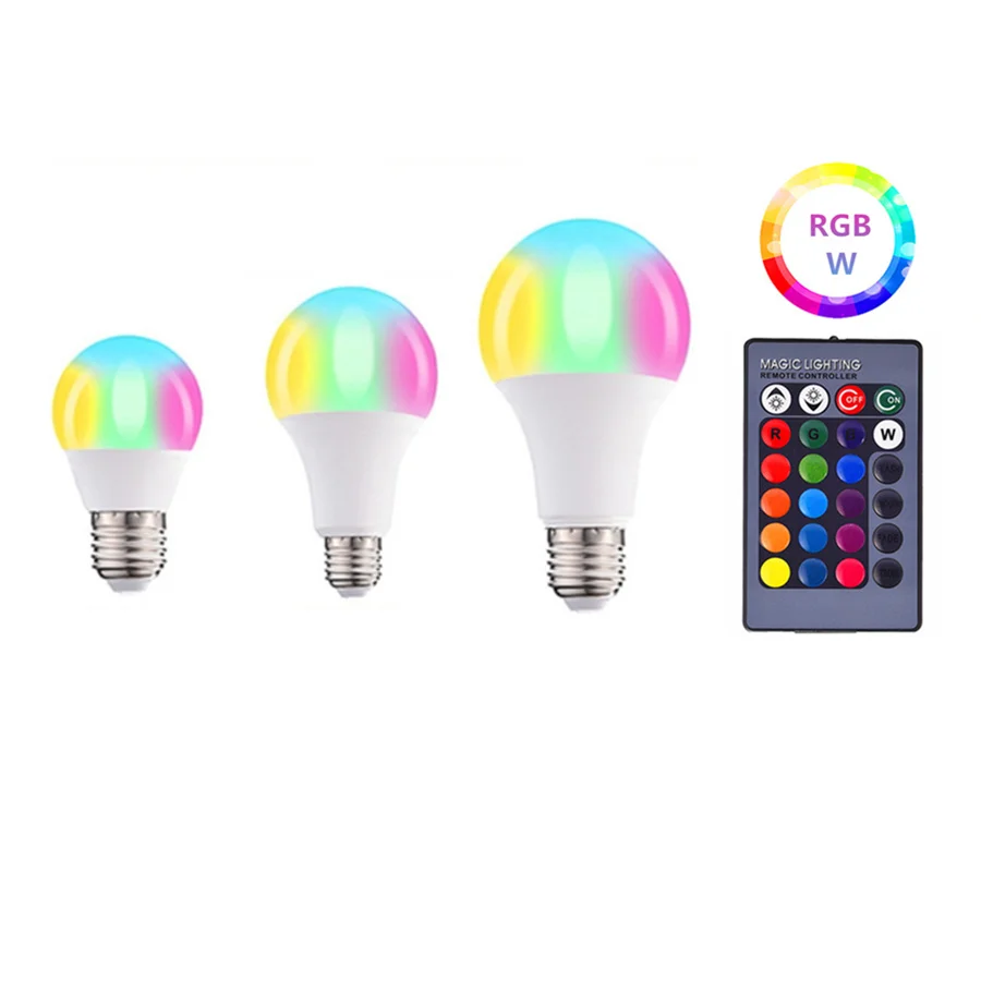 Светодиодный светильник B22 RGB E27 RGBWW/RGBW 110 В/220 В сменный светодиодный 4/7/10/15 Вт с