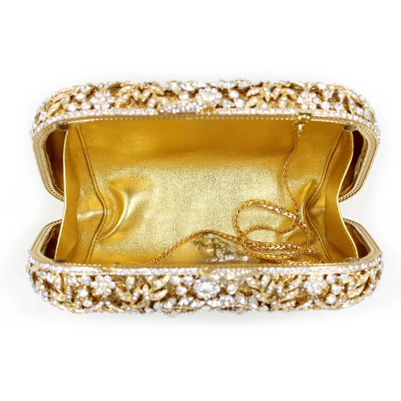 

Hot Selling Rhinestone Hollow Out Women Evening Bag Clutch Party Bags XIYUAN Metal Crystal Diamond Women's Evening Clutch Bags