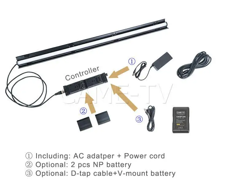 CAME-TV Boltzen Andromeda 40 Вт тонкая светодиодная двухцветная ламсветильник (4FT-B) для