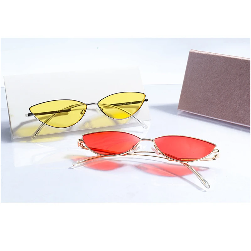 Винтажные Солнцезащитные очки с маленькими линзами женские солнцезащитные