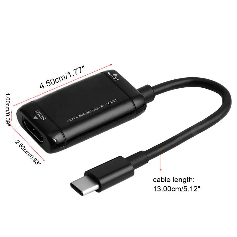 Type C USB-C HDMI Кабель-адаптер для Android телефона samsung Galaxy S8/S9 Plus/Note 8/Macbook