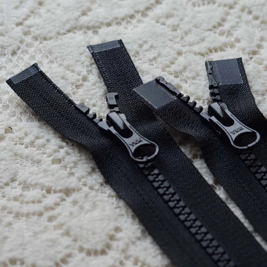 2 Pcs/lot Long Plastic Resin Ykk Zipper Black Coffee Blue Off White Red green Double Open Two-way Fasteners Sewing Accessories