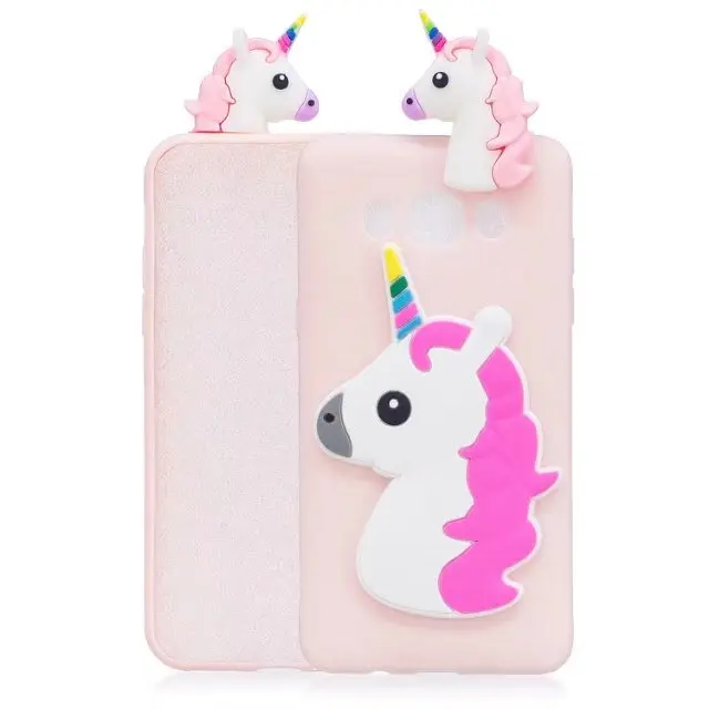 Милый мягкий силиконовый чехол с 3d изображением единорога фламинго для Samsung Galaxy A3