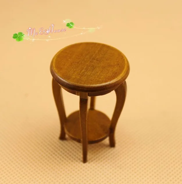 

MINI Doll house Miniature furniture classic Chinese small circular stool retro