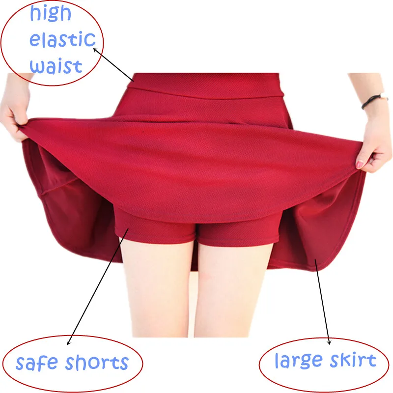 Danjeaner Корейская версия юбки Safty короткие женские однотонная мини модная