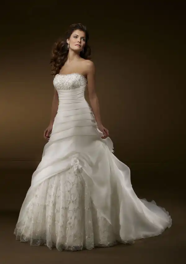 ANGELSBRIDEP класса люкс без бретелек бальное платье свадебное 2021 вечернее Vestido De Noiva со