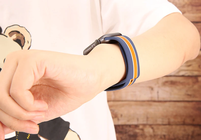 Ремешок для apple watch 42 мм 38 мм correa iwatch 44 мм 40 мм 4 3 2 спортивный силиконовый браслет pulseira apple watch 4 аксессуары