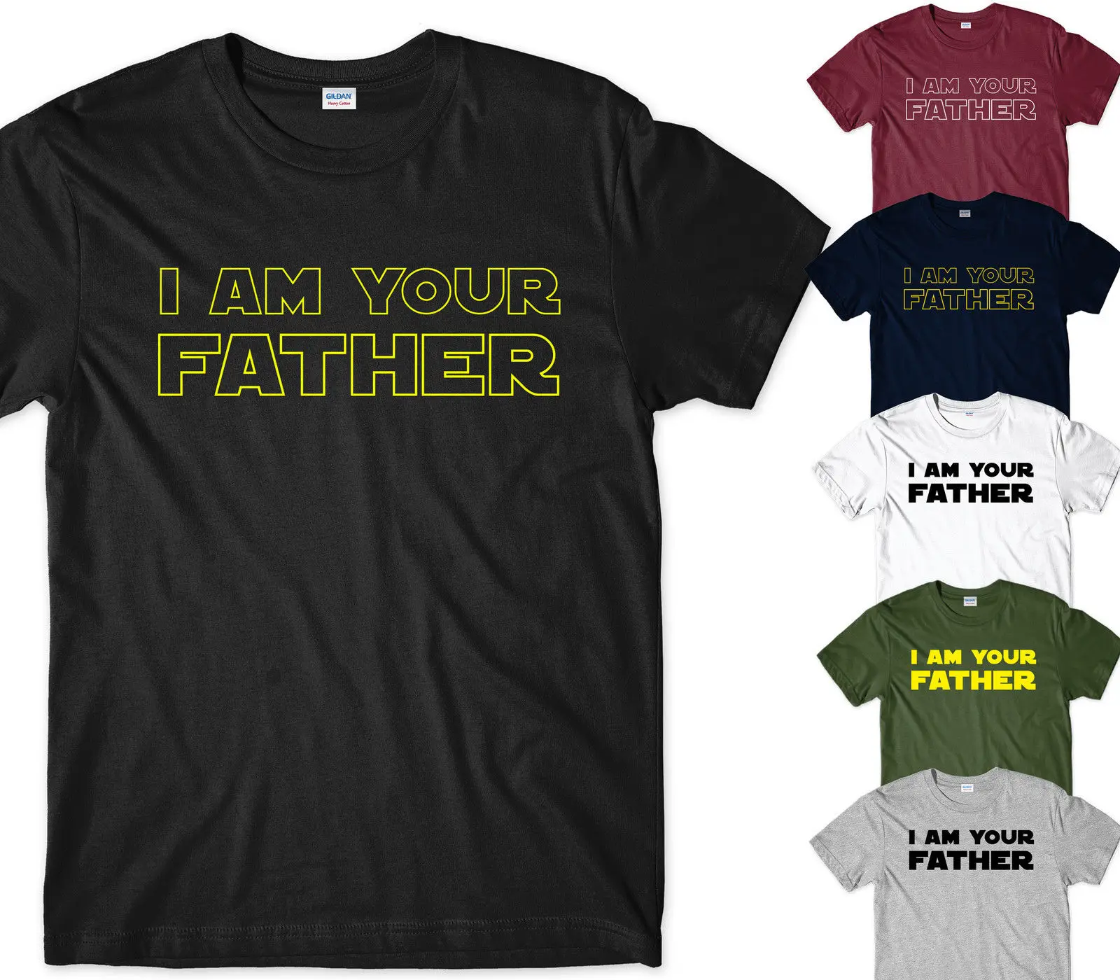 Футболка с надписью STAR WARS I AM YOUR FATHER подарок дарту вейдеру дню отцов бесплатная
