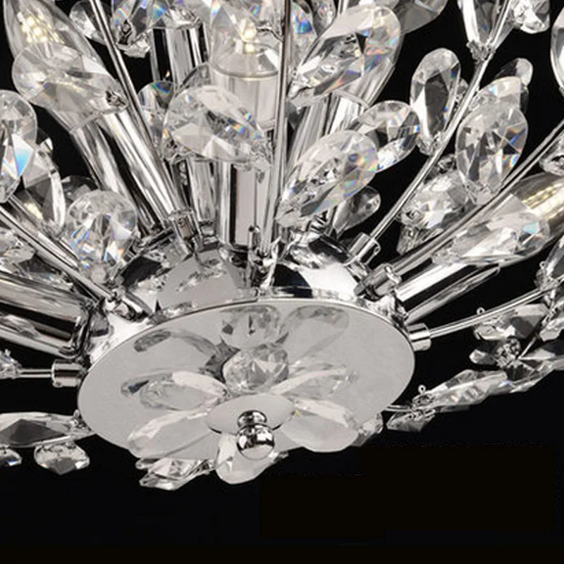 Modern Crystal LED Chandelier European Luxury Living Room Pendant Lamp Creative Tree Dining E14 Indoor Lights | Лампы и освещение