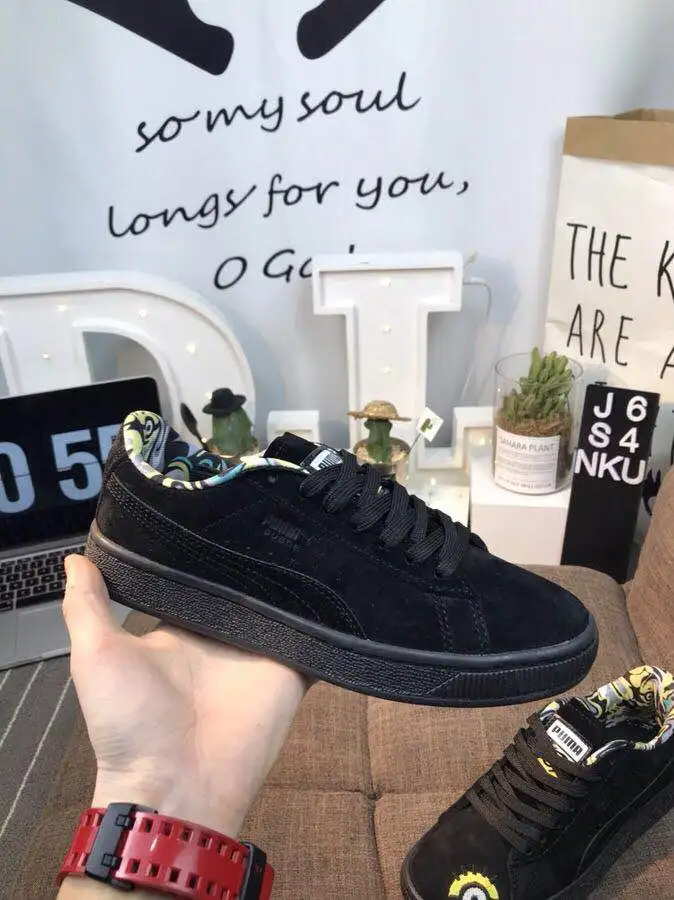 PUMA X Миньоны замши Бог украл молоко из папа Миньон обувь серый мужская и женская
