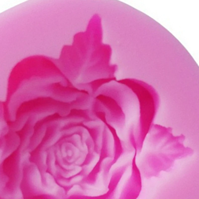 Абсолютно Новый розовый силиконовый в форме листа формы для украшения торта из