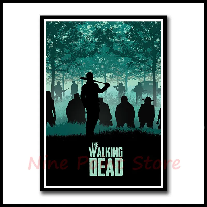 The Walking Dead Сезон 8 классический фильм белая бумага с покрытием фильм плакаты настенные картины для гостиной Декор бескаркасные - Цвет: Лиловый