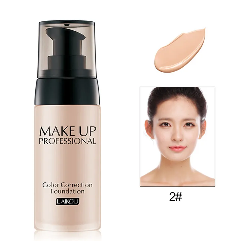 Жидкая водостойкая корректирующая основа для макияжа лица 40 мл 3 цвета|3 ml|makeup