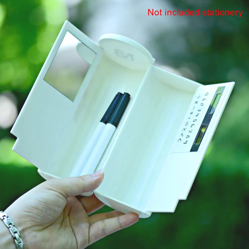 Двухслойный зеркальный пенал для карандашей ручек коробка с магнитным