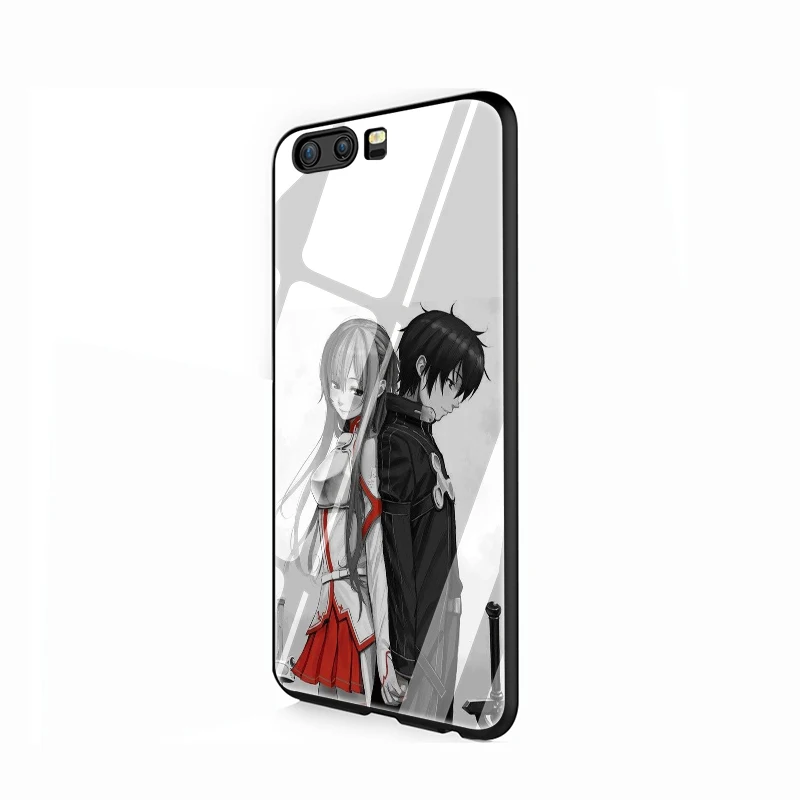 G1 Sword Art онлайн САО японское аниме закаленное стекло чехол для телефона huawei 7A 8X9 10 P10 P20 P30 mate 20 Lite Pro Y6 Y9 P Smart - Цвет: G1