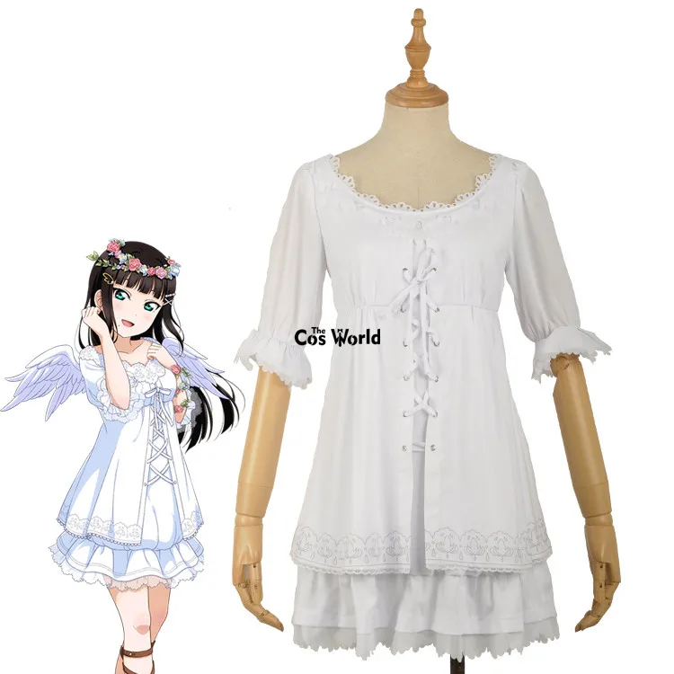 Шифоновое платье Love Live Sunshine akours Kurosawa Dia Angel Униформа аниме костюмы для косплея|anime