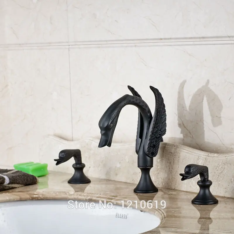 Uythner новый кран для раковины в стиле лебедя с двумя ручками масло втирается