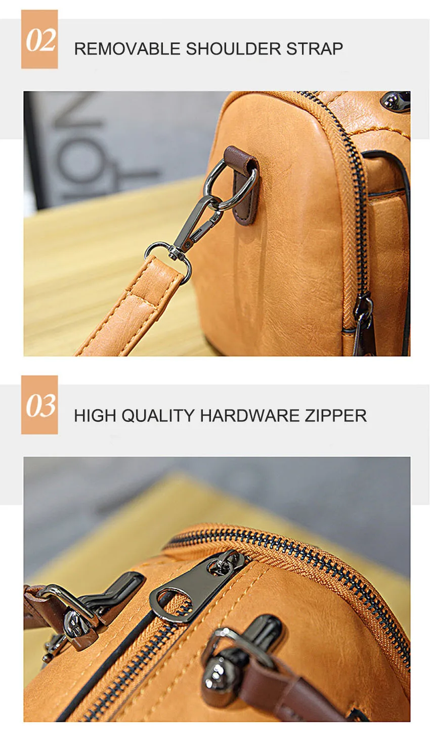 Zipper Crossbody Bags For Women New Vintage Ladies Leather Handbags Women Bags Designer Tassel Shoulder Bag Female