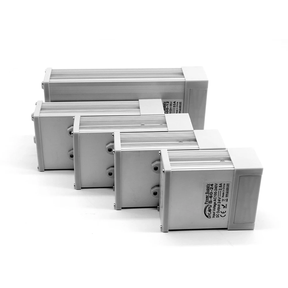 Непромокаемые Трансформаторы освещения DC12V DC24V 48W 60W 72W 100W 120W 150W 180W 200W 250W 300W 350W 360W 400W