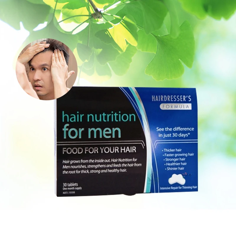 

Australia Hair Nutrition 30 Tablets for Men Hair Loss support Stronger Fuller Thicker hair Shinier Faster-growing Hair