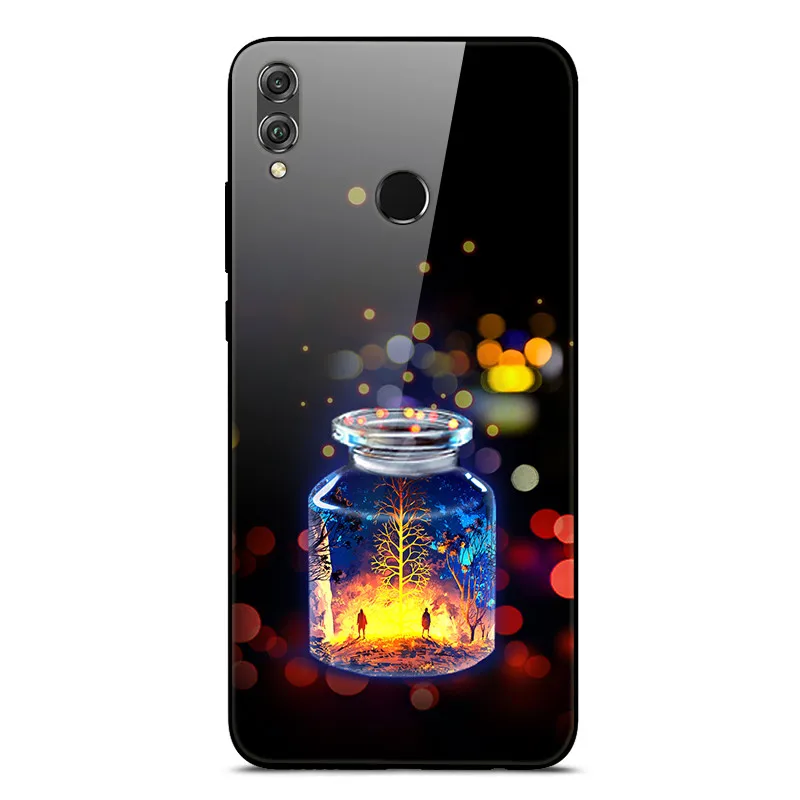 Закаленное Стекло чехол для huawei Honor 7C 7A Pro 7 A Y5 Lite Y6 Prime Y7 Y9 Y7 Y6 Pro Чехол Мягкий бампер задний Чехол