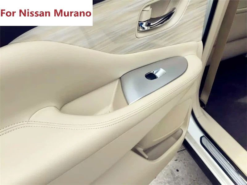 Для Nissan Murano 2015 2016 для левшей вождения 4 шт. матовый хром внутренней двери