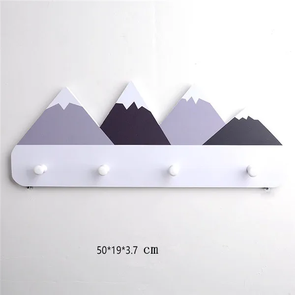Лиса DIY настенная доска одежда и крючки для шляп мультфильм наклейка для хранения деревянная комната украшения скандинавские INS реквизит игрушка Дети Рождество - Цвет: Snow Mountain