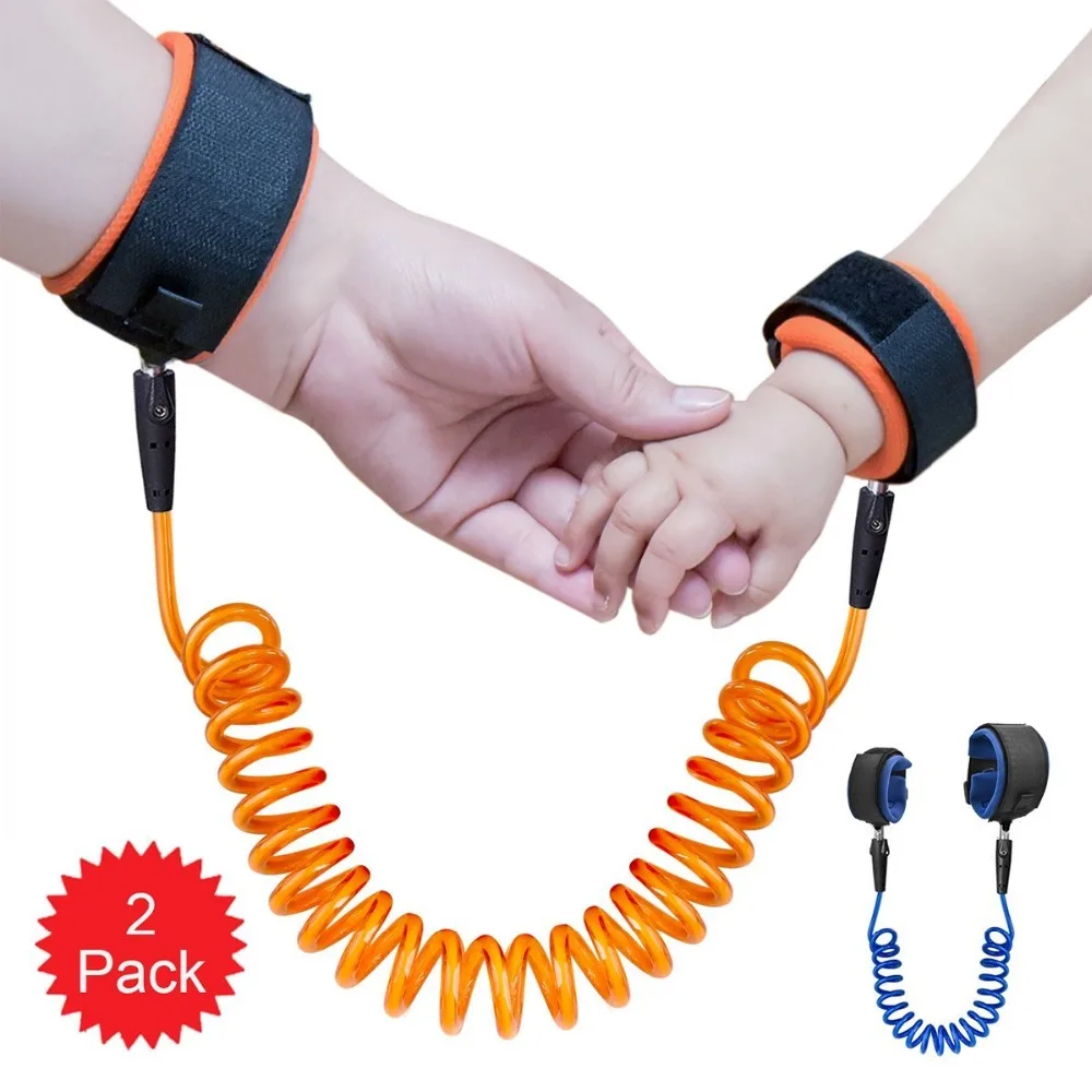 

2 Pack Child Anti Lost Strap Skin Care Wrist Link Belt Sturdy Flexible Safety Harness for Travel Outdoor Shopping 1.8m for Kids